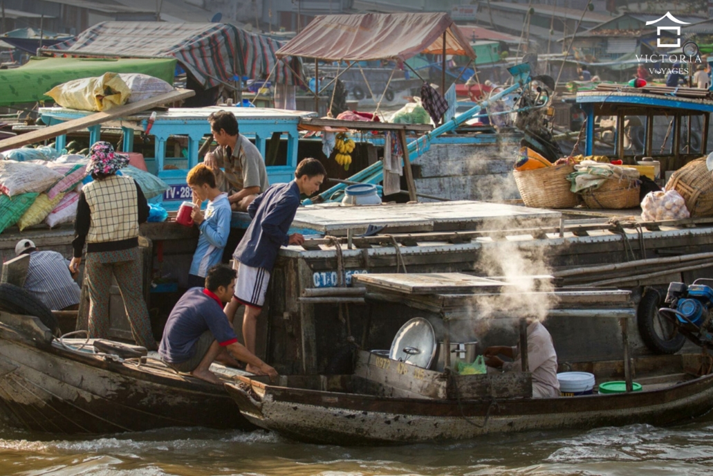 Floating Market on Mekong Delta